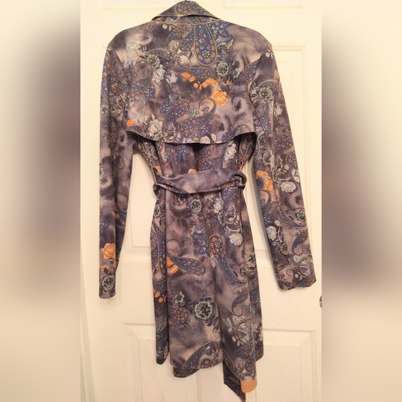 Solitaire "sueded" trench coat/Blazer Size Large - Picture 2 of 4